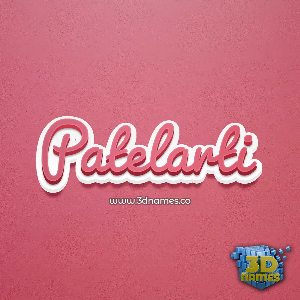 patelarti in Red Scribble style - 3D name wallpaper patelarti in Red Scribble style - 3D name wallpaper