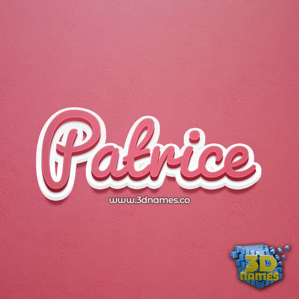patrice in Red Scribble style - 3D name wallpaper