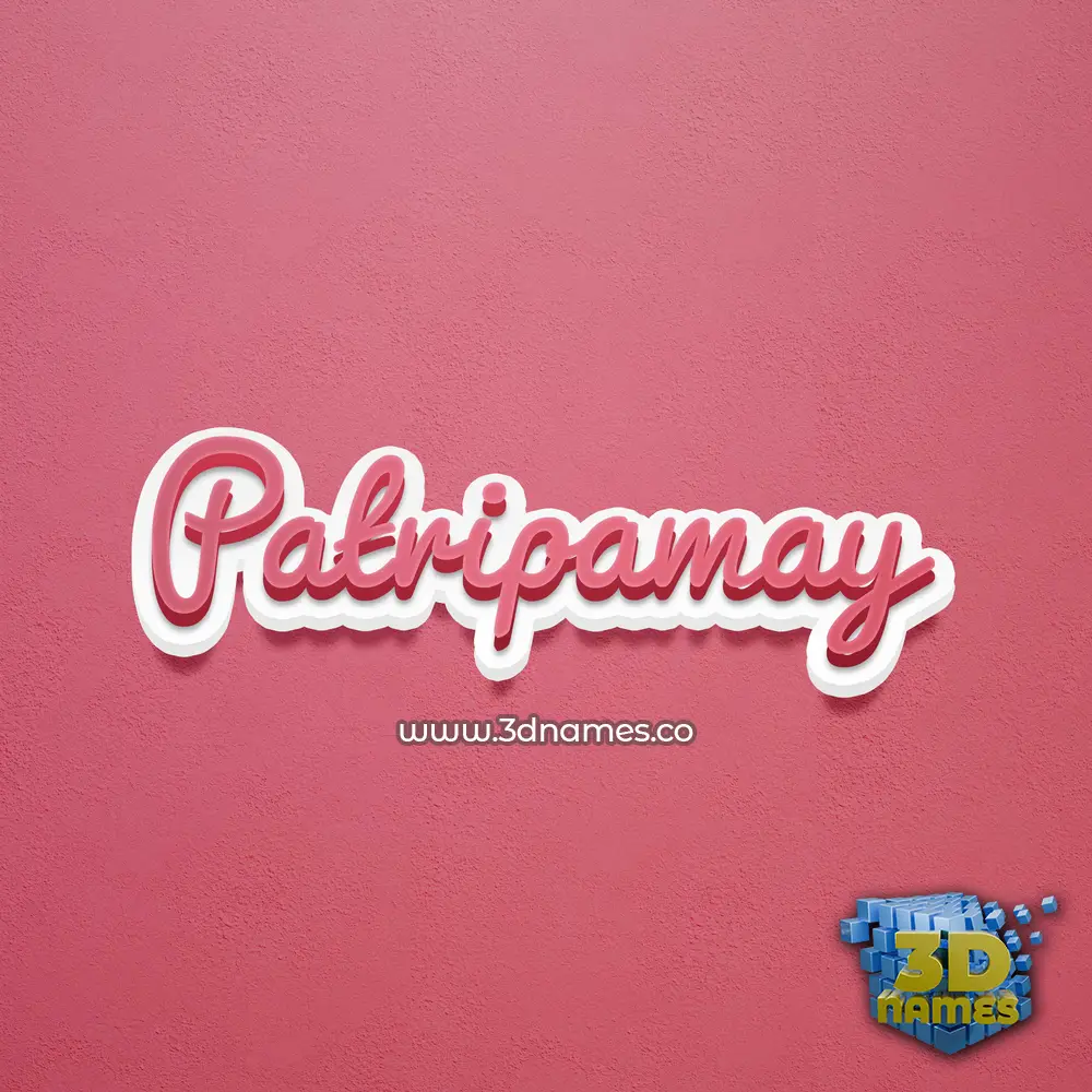 patripamay in Red Scribble style - 3D name wallpaper