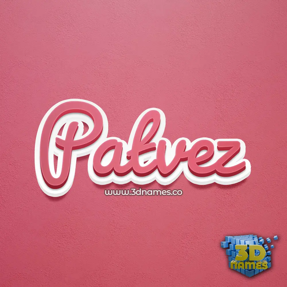 patvez in Red Scribble style - 3D name wallpaper