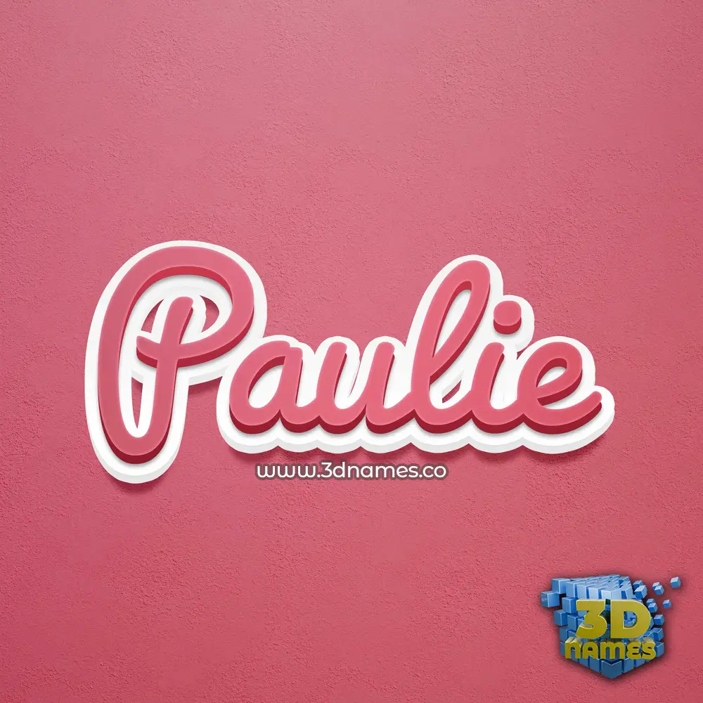 paulie in Red Scribble style - 3D name wallpaper