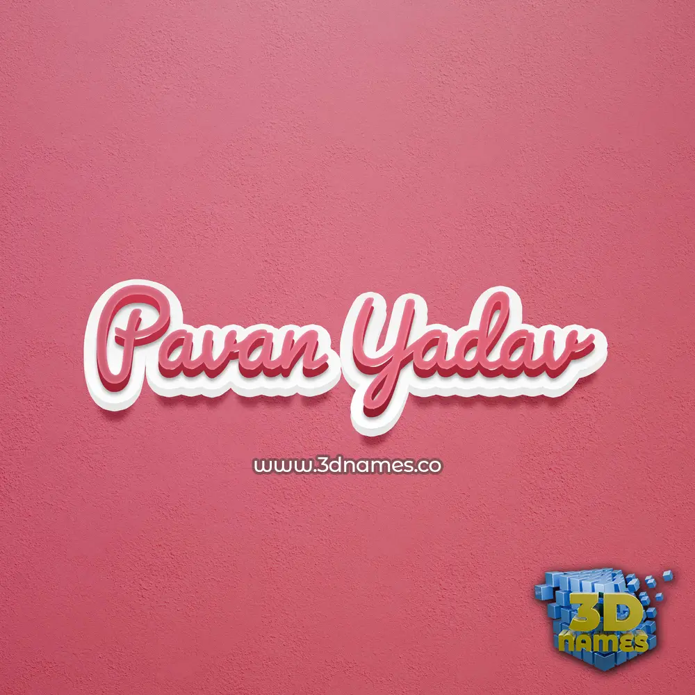pavan yadav in Red Scribble style - 3D name wallpaper