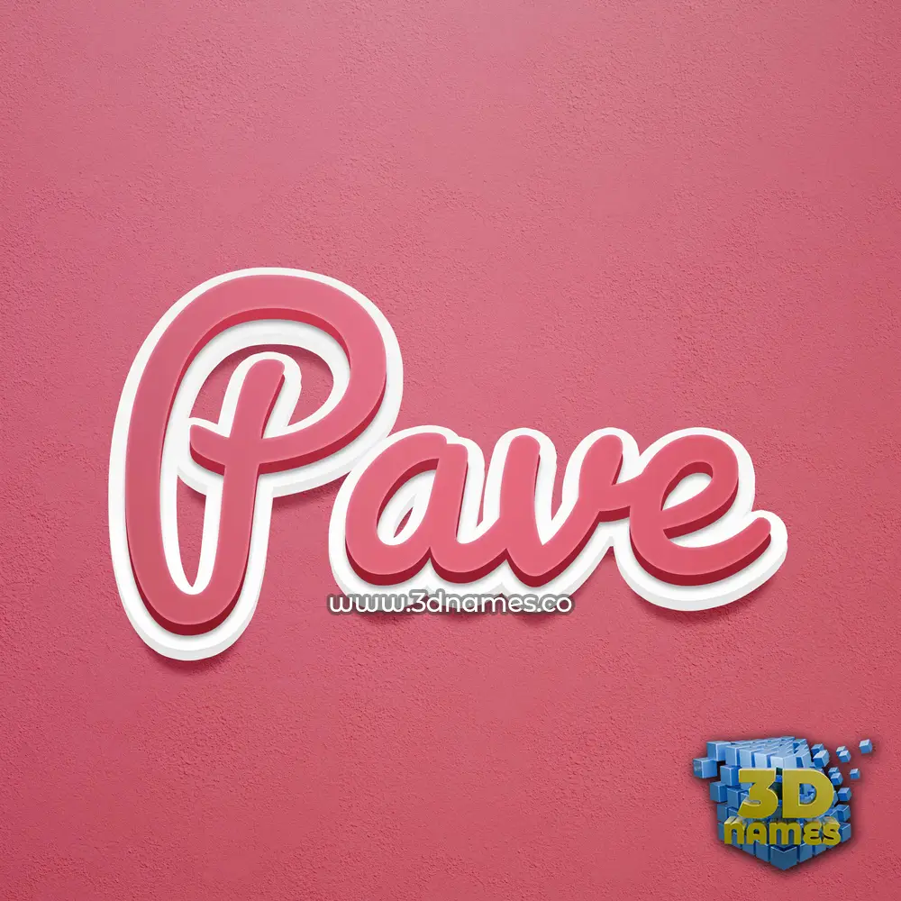 pave in Red Scribble style - 3D name wallpaper pave in Red Scribble style - 3D name wallpaper