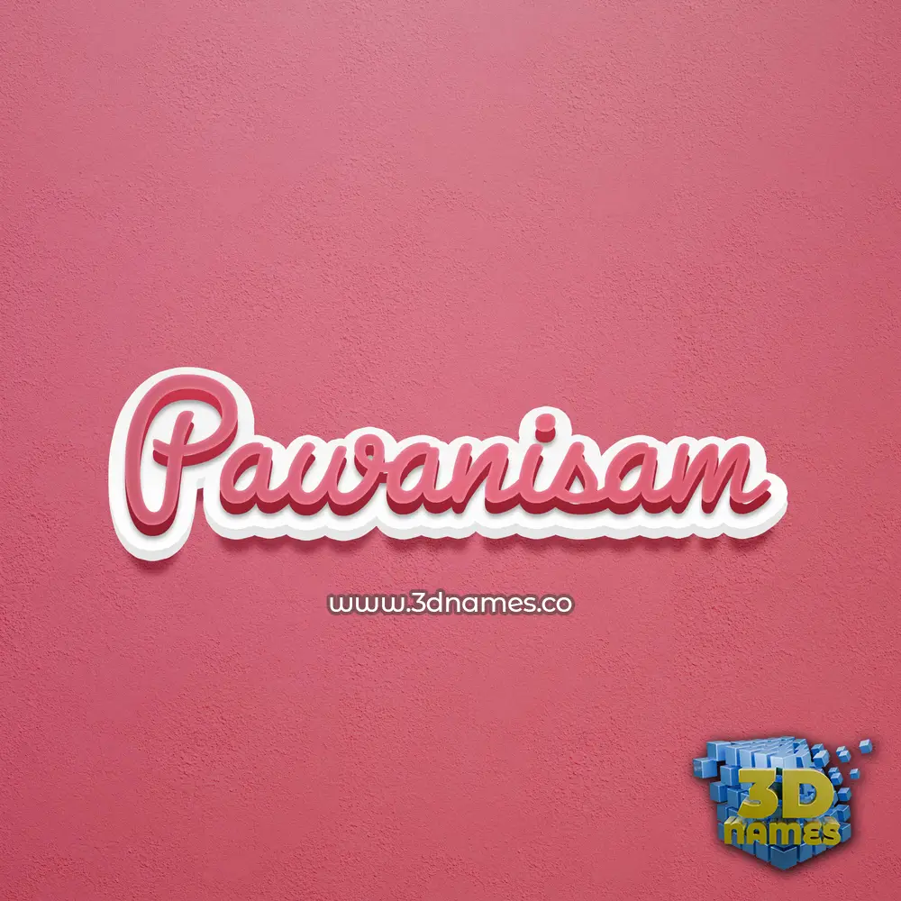 pawanisam in Red Scribble style - 3D name wallpaper