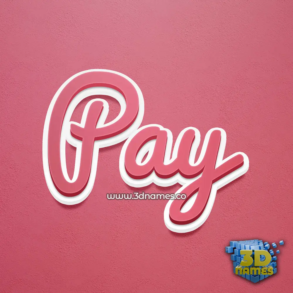 pay in Red Scribble style - 3D name wallpaper pay in Red Scribble style - 3D name wallpaper