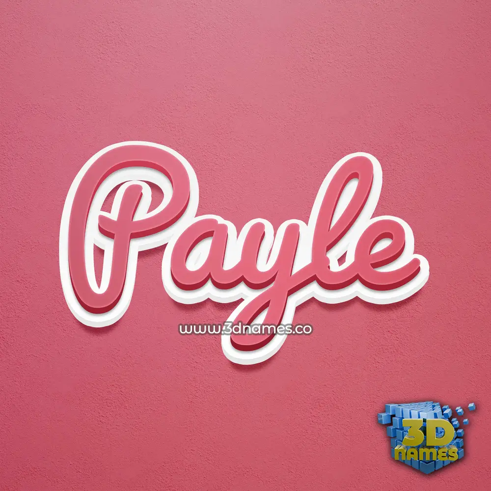 payle in Red Scribble style - 3D name wallpaper payle in Red Scribble style - 3D name wallpaper