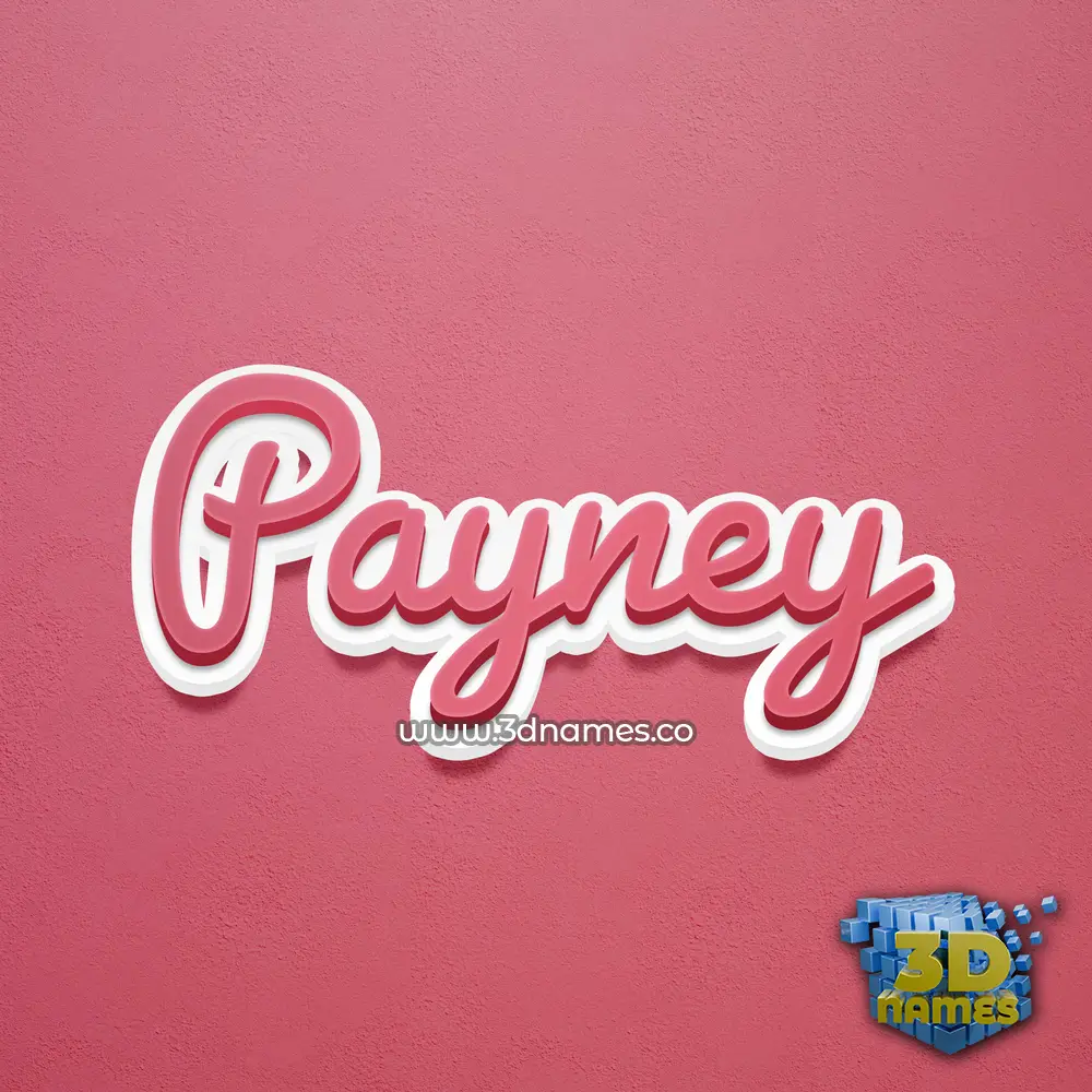 payney in Red Scribble style - 3D name wallpaper