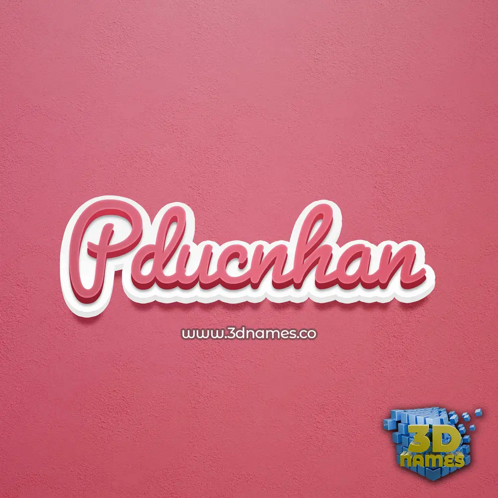 pducnhan in Red Scribble style - 3D name wallpaper pducnhan in Red Scribble style - 3D name wallpaper