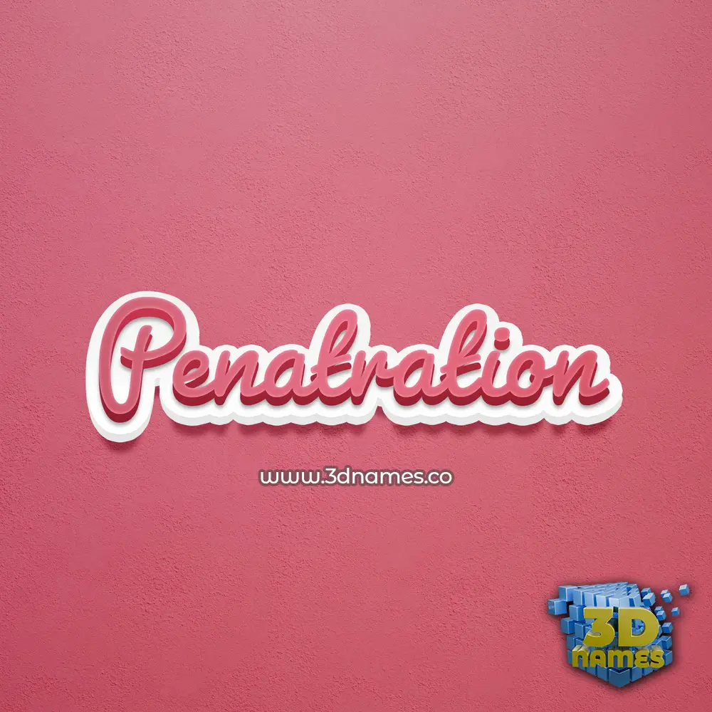 penatration in Red Scribble style - 3D name wallpaper penatration in Red Scribble style - 3D name wallpaper