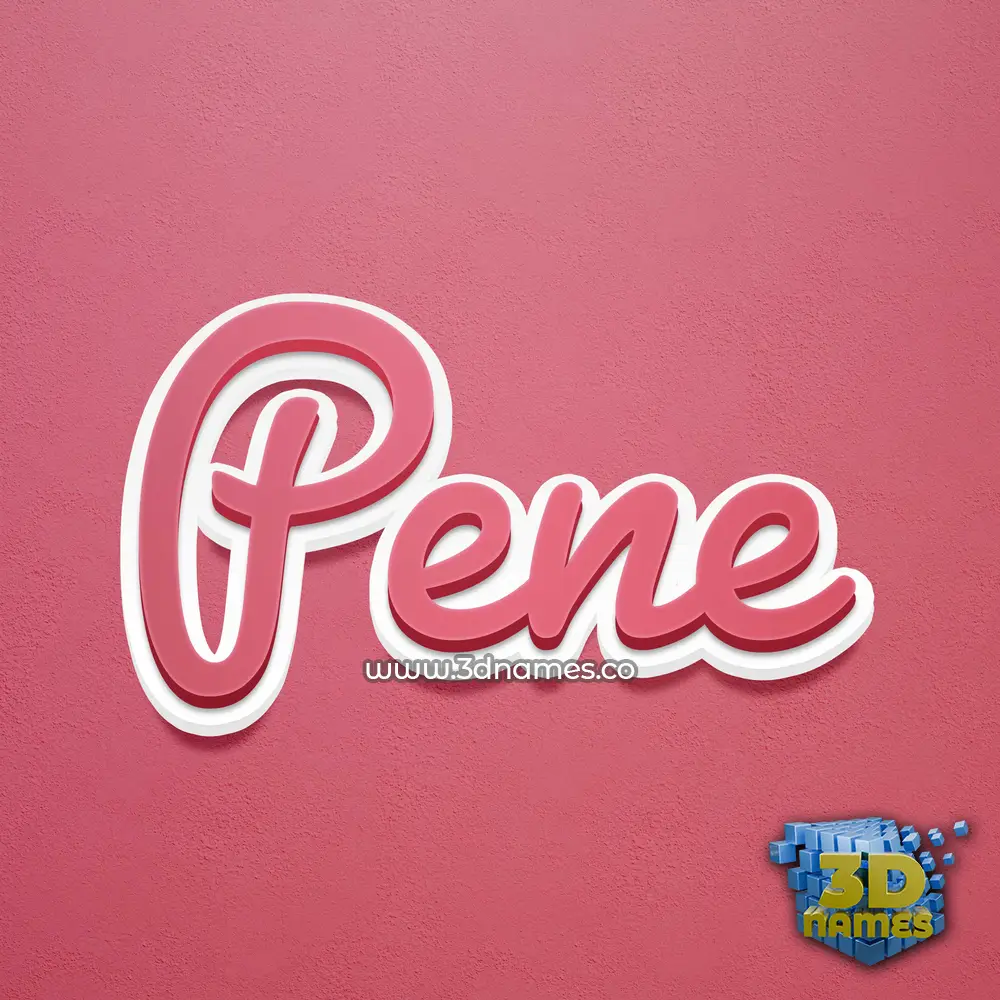 pene in Red Scribble style - 3D name wallpaper pene in Red Scribble style - 3D name wallpaper