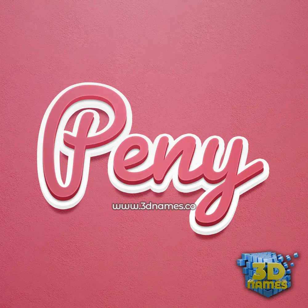 peny in Red Scribble style - 3D name wallpaper