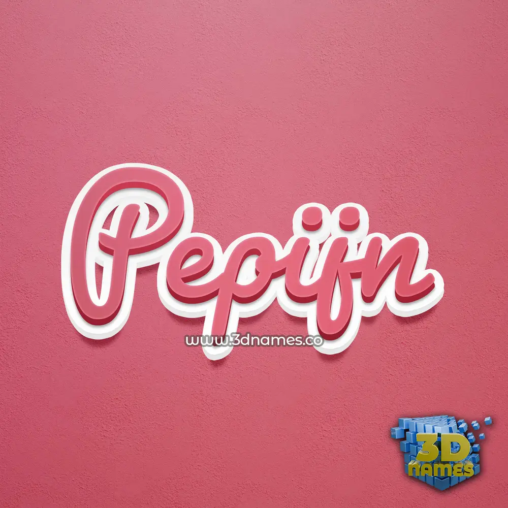 pepijn in Red Scribble style - 3D name wallpaper