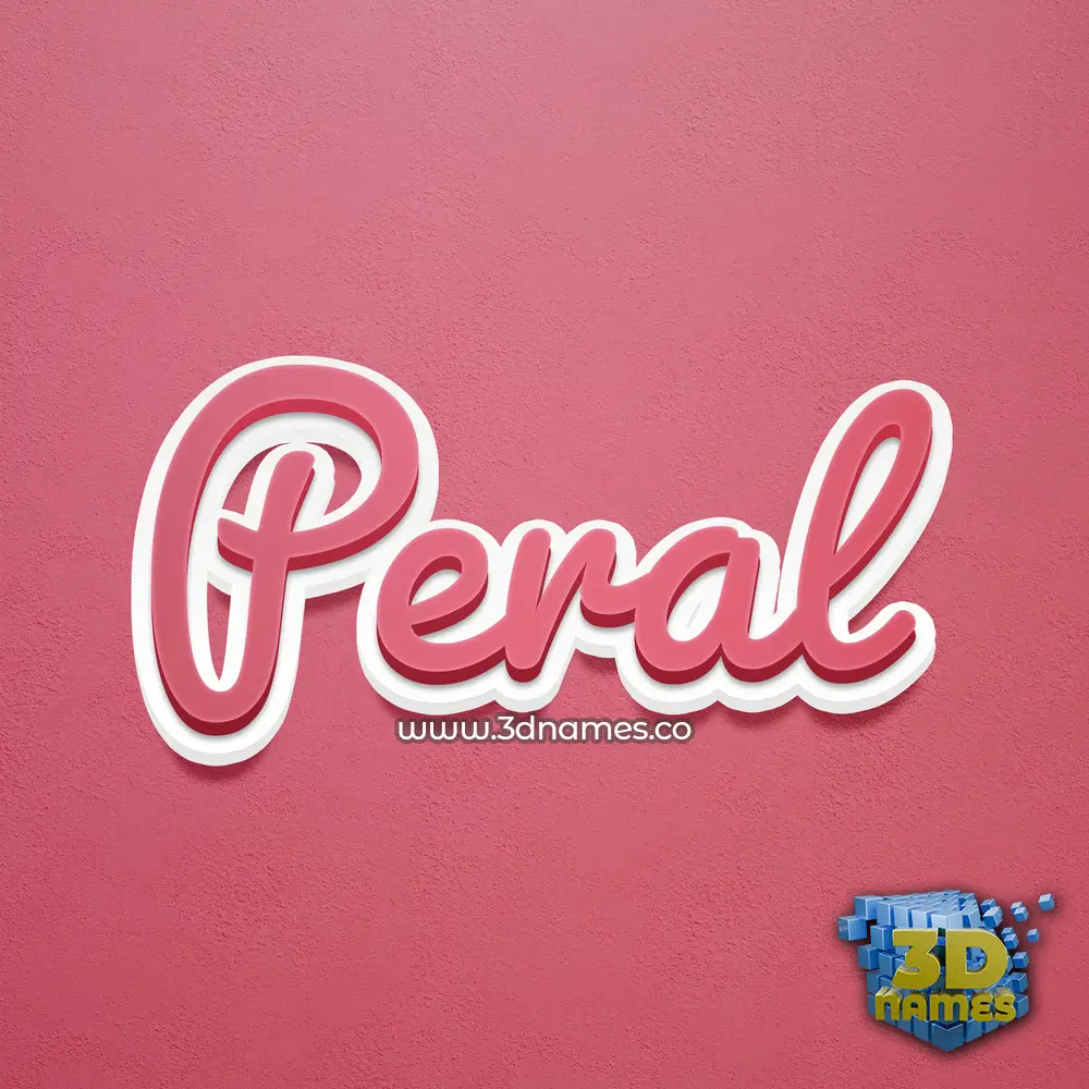 peral in Red Scribble style - 3D name wallpaper