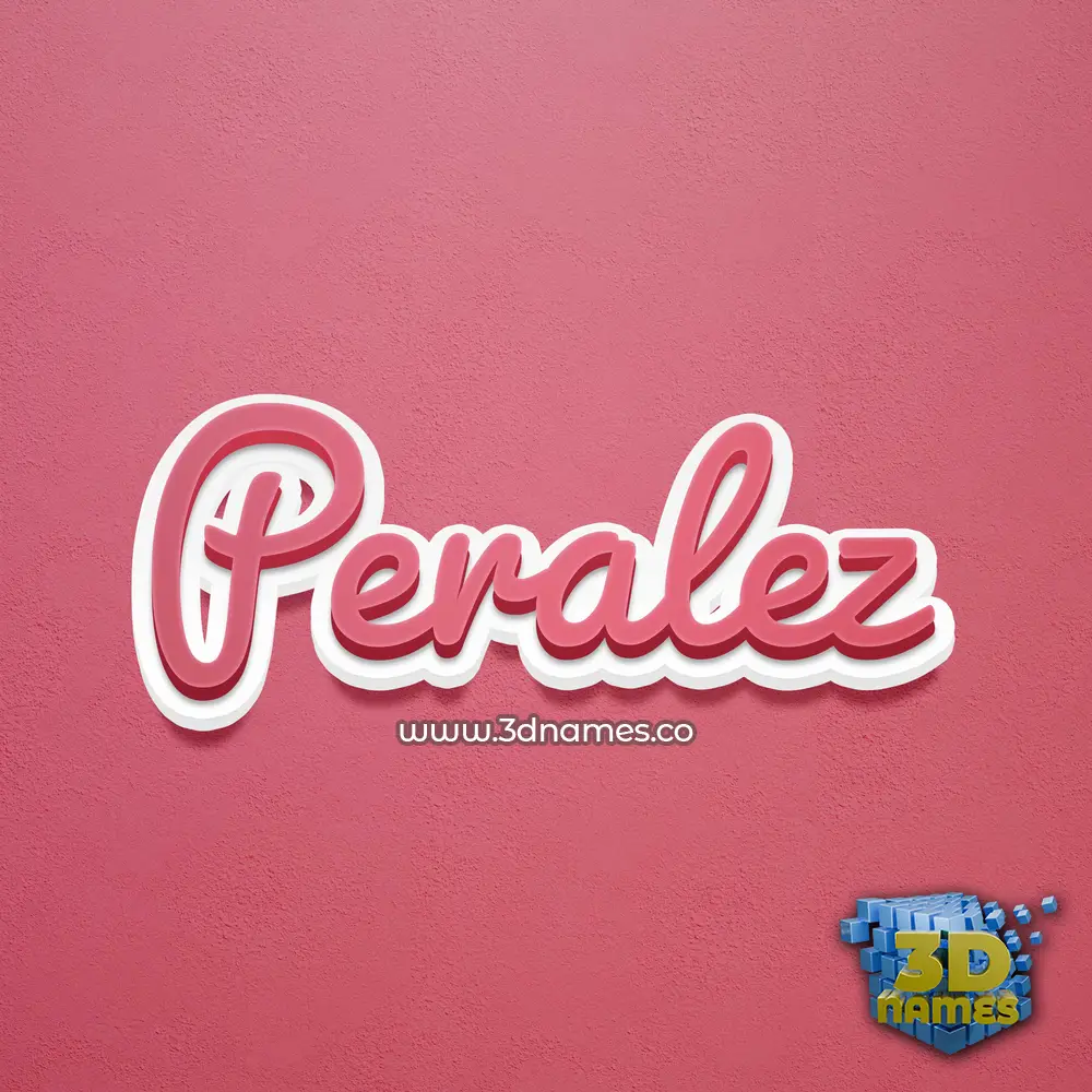 peralez in Red Scribble style - 3D name wallpaper