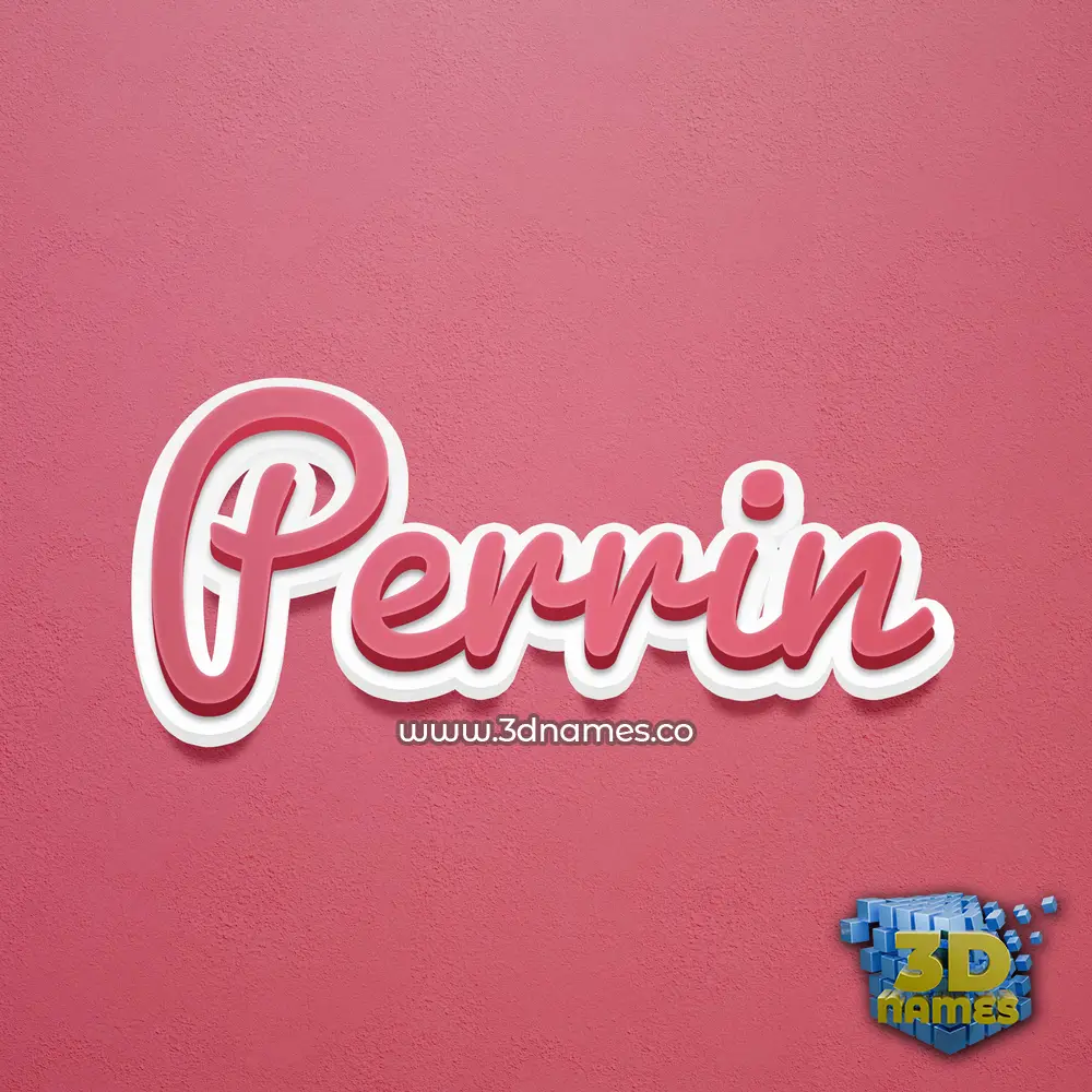perrin in Red Scribble style - 3D name wallpaper