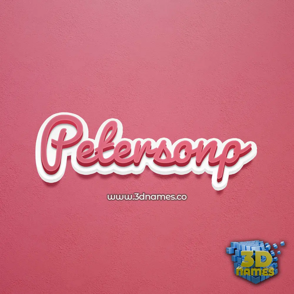 petersonp in Red Scribble style - 3D name wallpaper