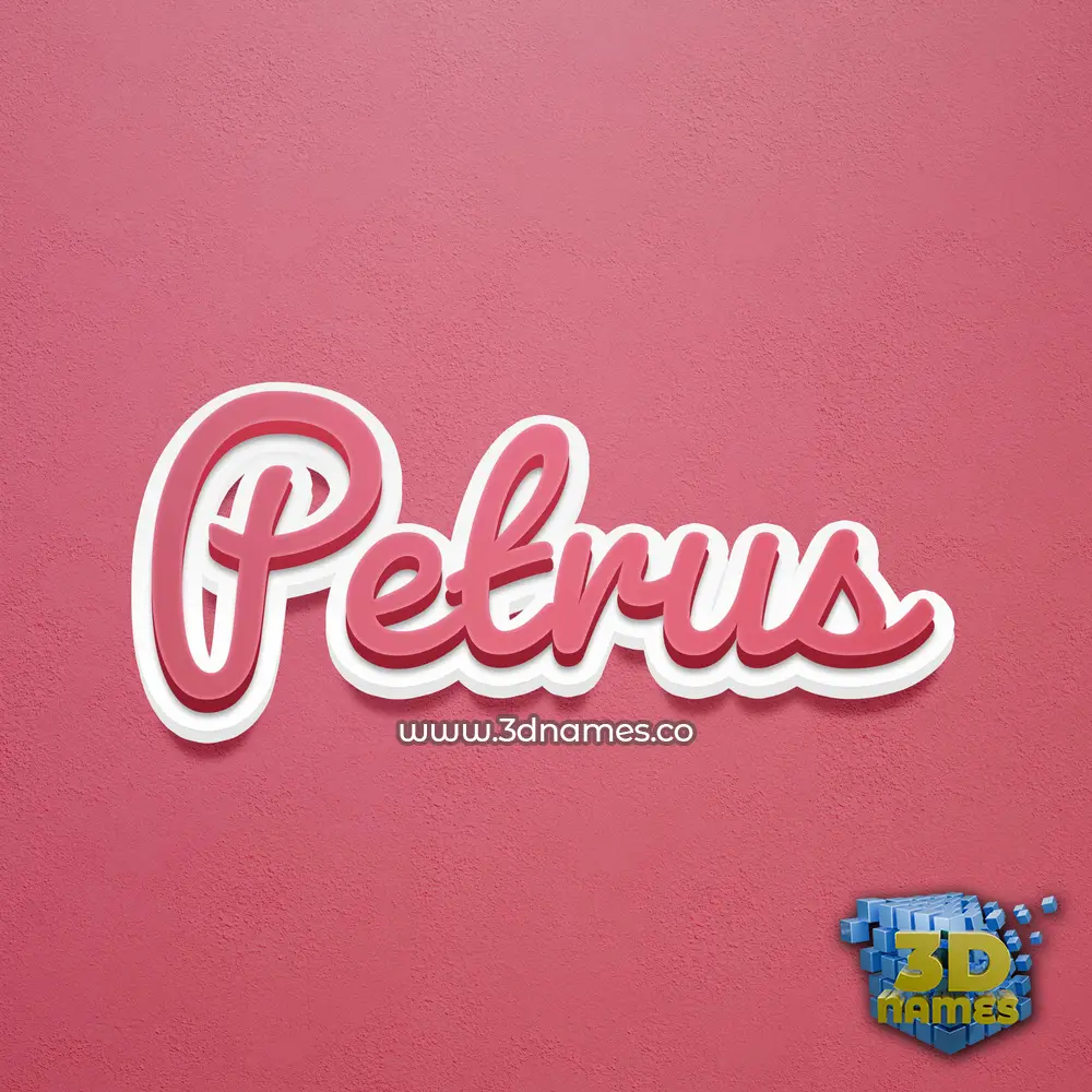 petrus in Red Scribble style - 3D name wallpaper