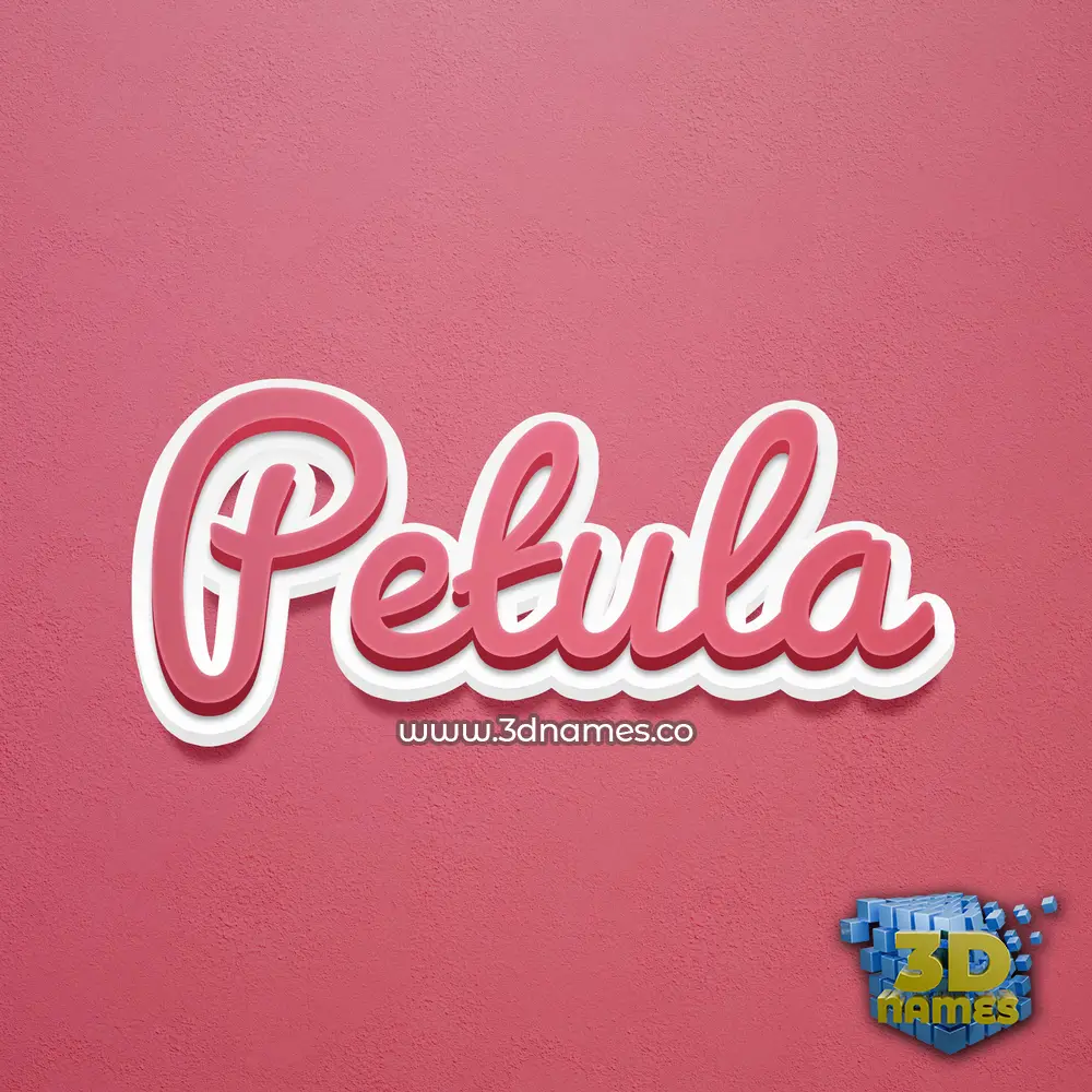 petula in Red Scribble style - 3D name wallpaper