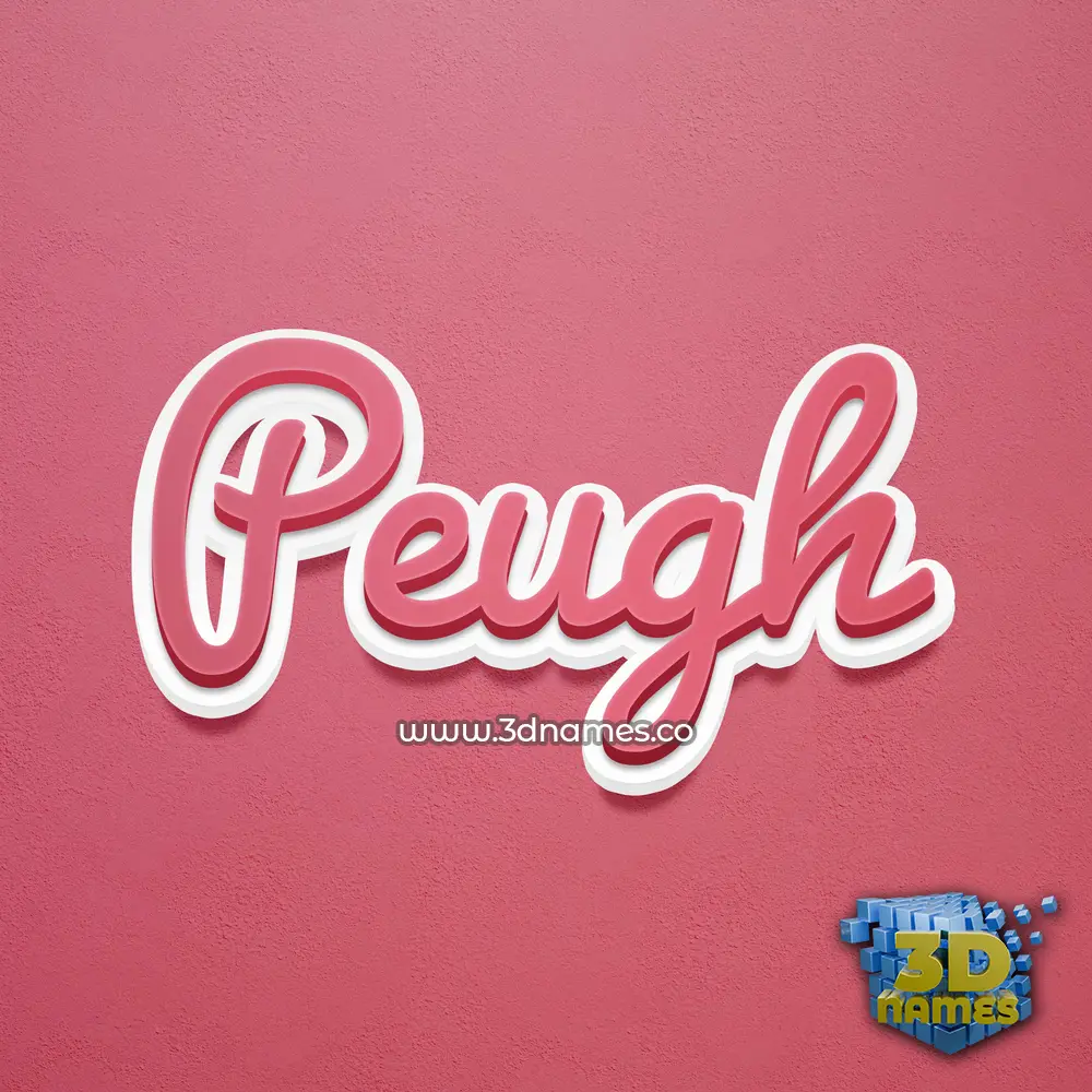 peugh in Red Scribble style - 3D name wallpaper peugh in Red Scribble style - 3D name wallpaper