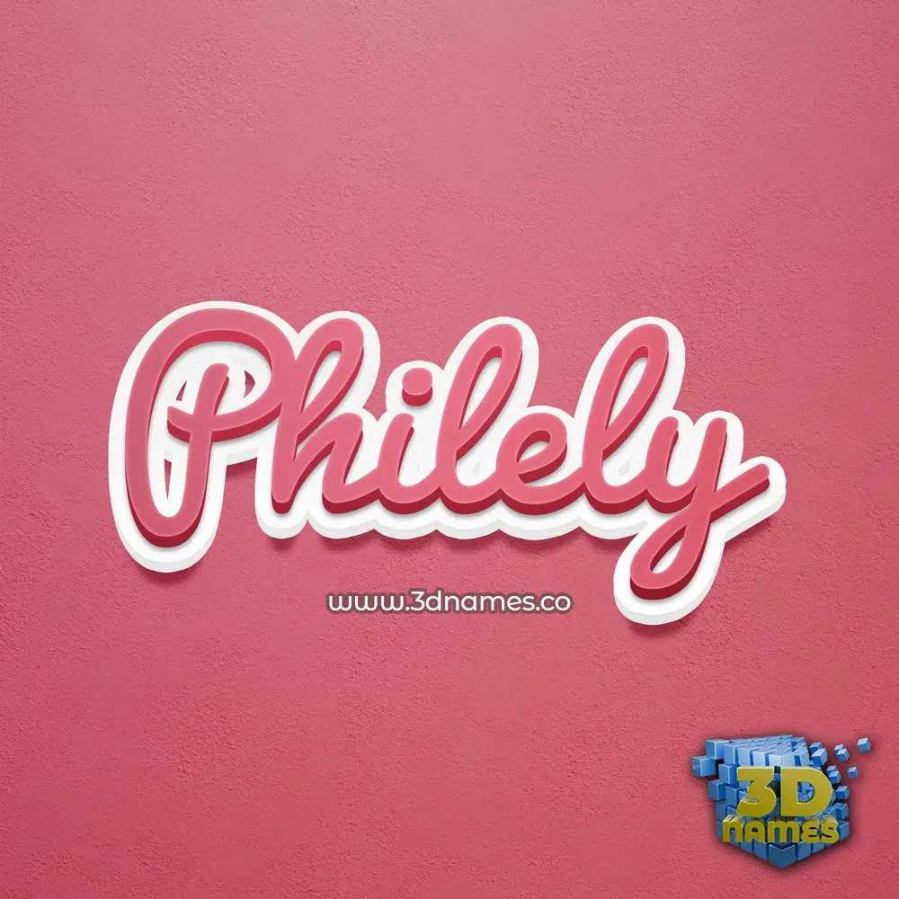philely in Red Scribble style - 3D name wallpaper philely in Red Scribble style - 3D name wallpaper