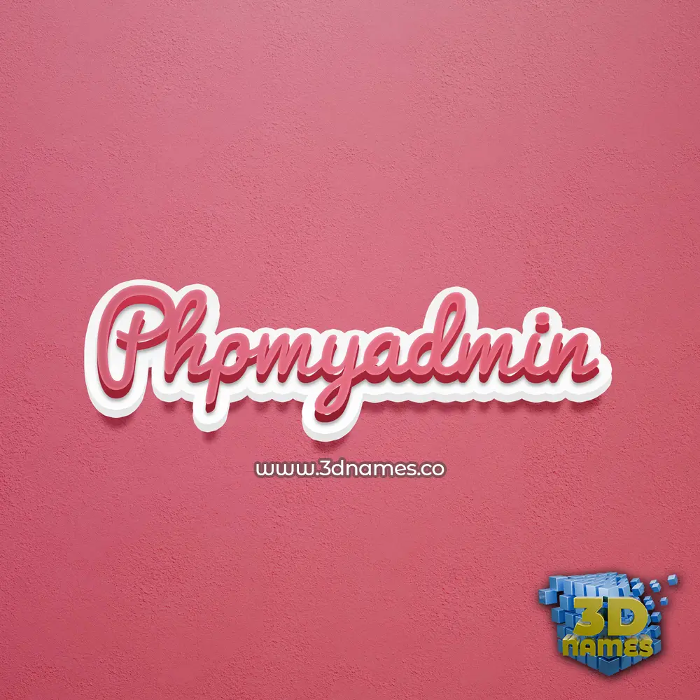 phpmyadmin in Red Scribble style - 3D name wallpaper phpmyadmin in Red Scribble style - 3D name wallpaper