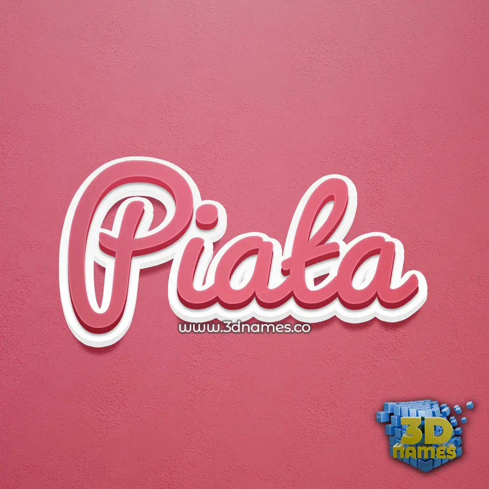 piata in Red Scribble style - 3D name wallpaper