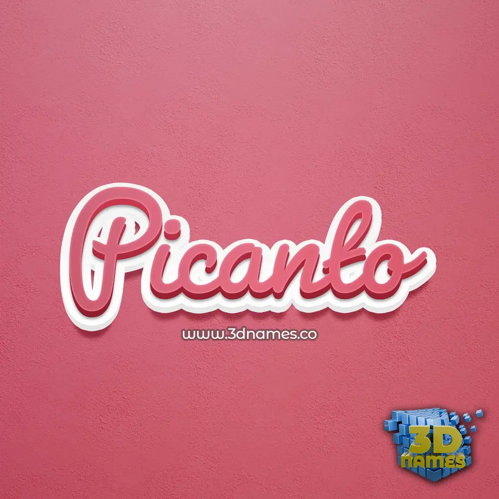picanto in Red Scribble style - 3D name wallpaper picanto in Red Scribble style - 3D name wallpaper