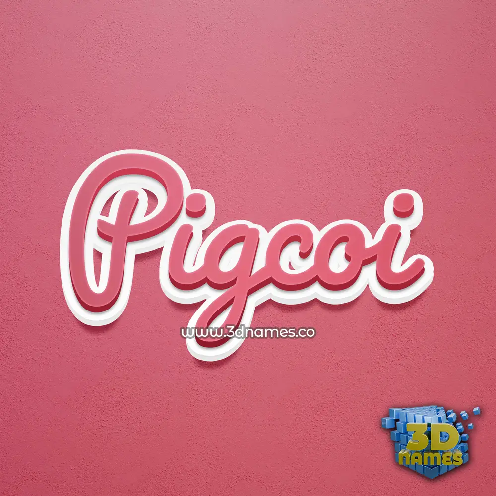 pigcoi in Red Scribble style - 3D name wallpaper pigcoi in Red Scribble style - 3D name wallpaper