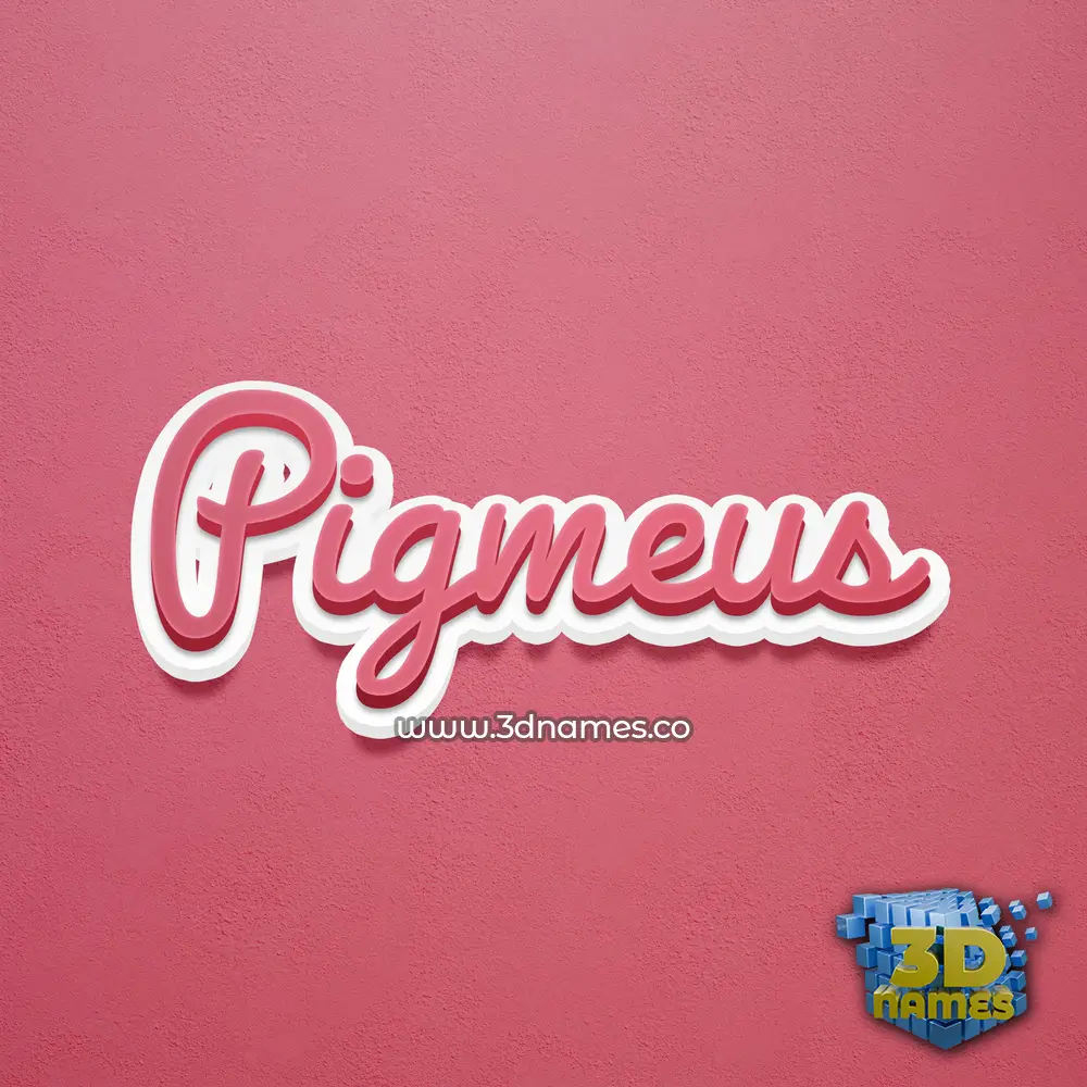 pigmeus in Red Scribble style - 3D name wallpaper pigmeus in Red Scribble style - 3D name wallpaper