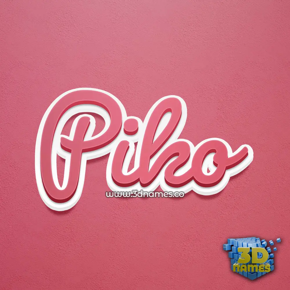 piko in Red Scribble style - 3D name wallpaper piko in Red Scribble style - 3D name wallpaper