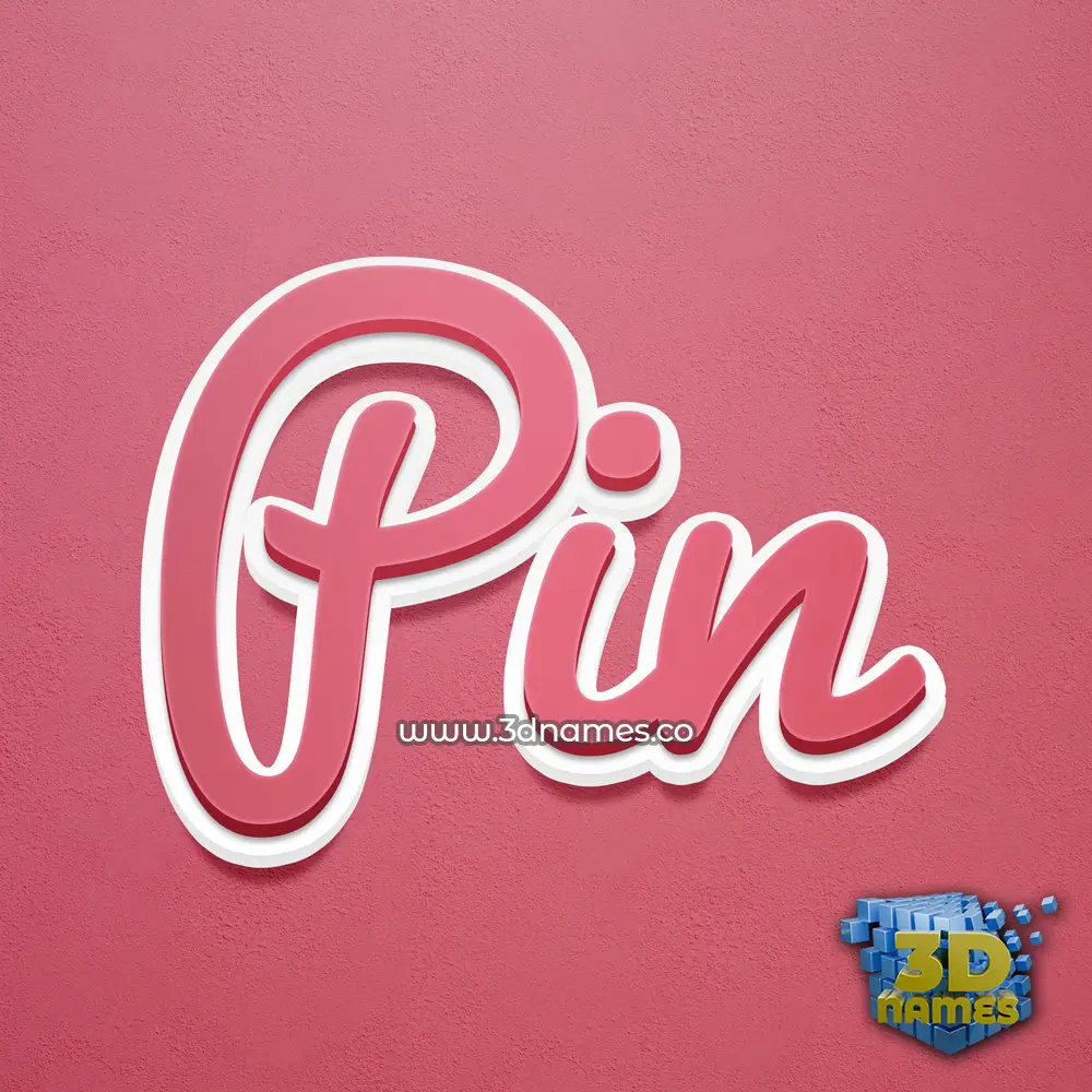 pin in Red Scribble style - 3D name wallpaper pin in Red Scribble style - 3D name wallpaper