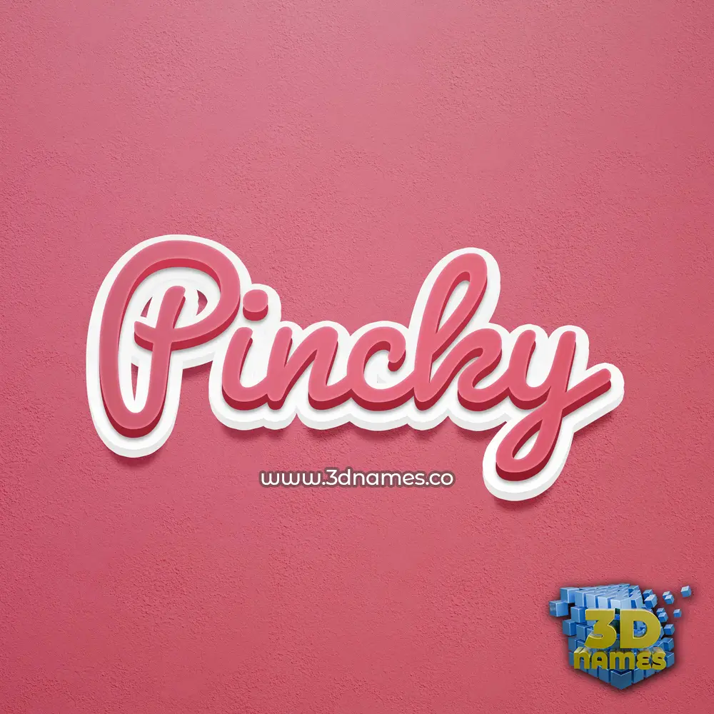 pincky in Red Scribble style - 3D name wallpaper