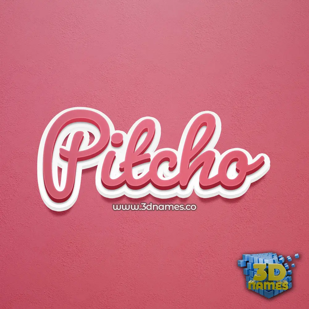 pitcho in Red Scribble style - 3D name wallpaper pitcho in Red Scribble style - 3D name wallpaper