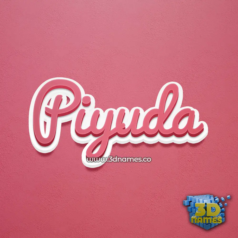 piyuda in Red Scribble style - 3D name wallpaper piyuda in Red Scribble style - 3D name wallpaper