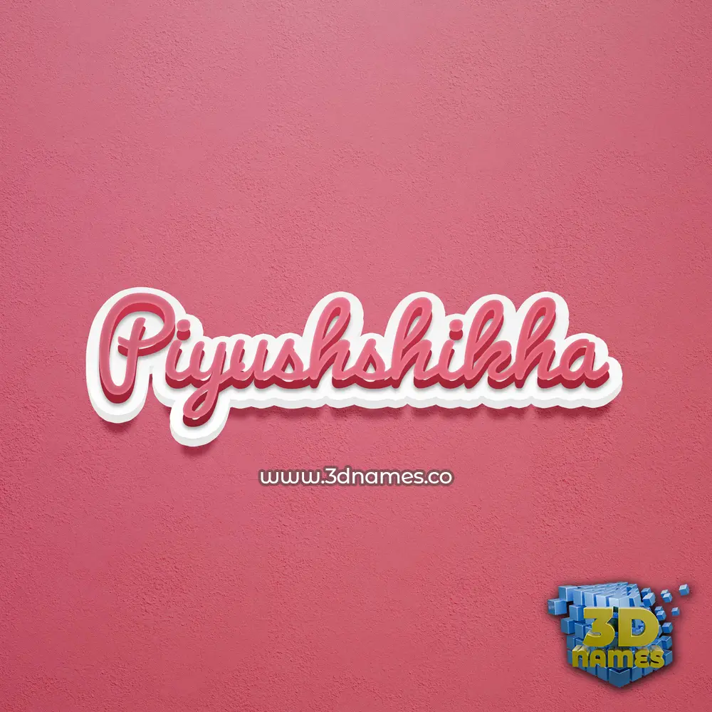 piyushshikha in Red Scribble style - 3D name wallpaper piyushshikha in Red Scribble style - 3D name wallpaper