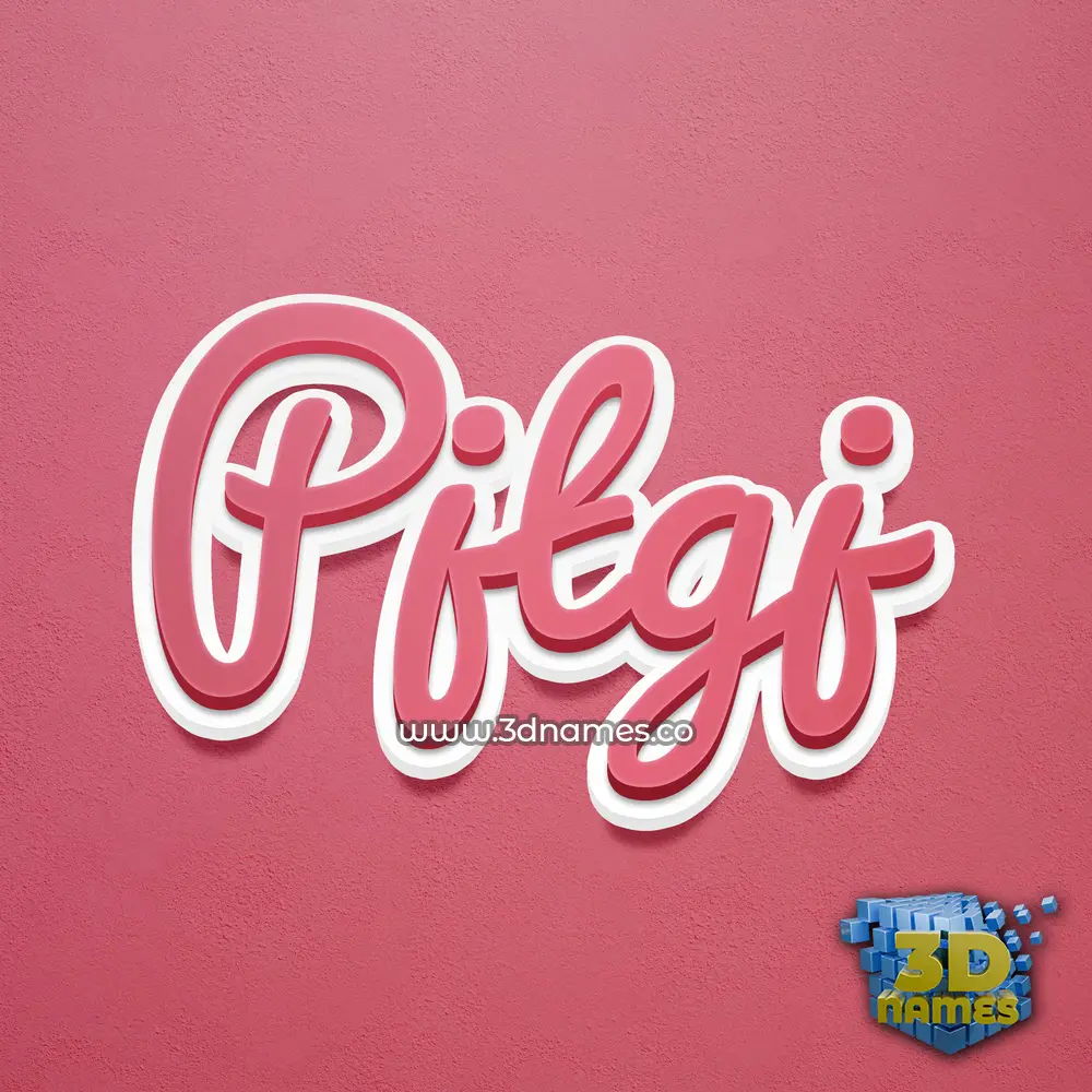 pjtgj in Red Scribble style - 3D name wallpaper