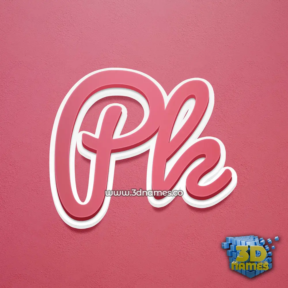 pk in Red Scribble style - 3D name wallpaper pk in Red Scribble style - 3D name wallpaper