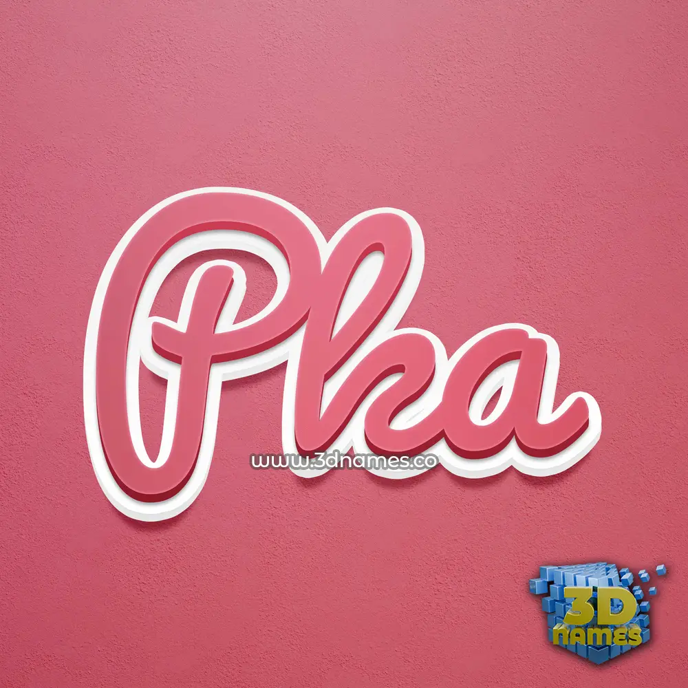pka in Red Scribble style - 3D name wallpaper