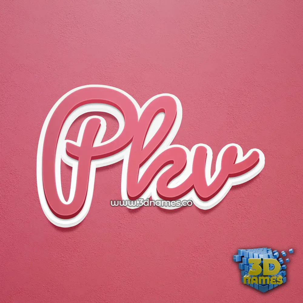pkv in Red Scribble style - 3D name wallpaper pkv in Red Scribble style - 3D name wallpaper