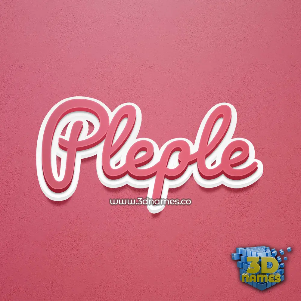 pleple in Red Scribble style - 3D name wallpaper pleple in Red Scribble style - 3D name wallpaper