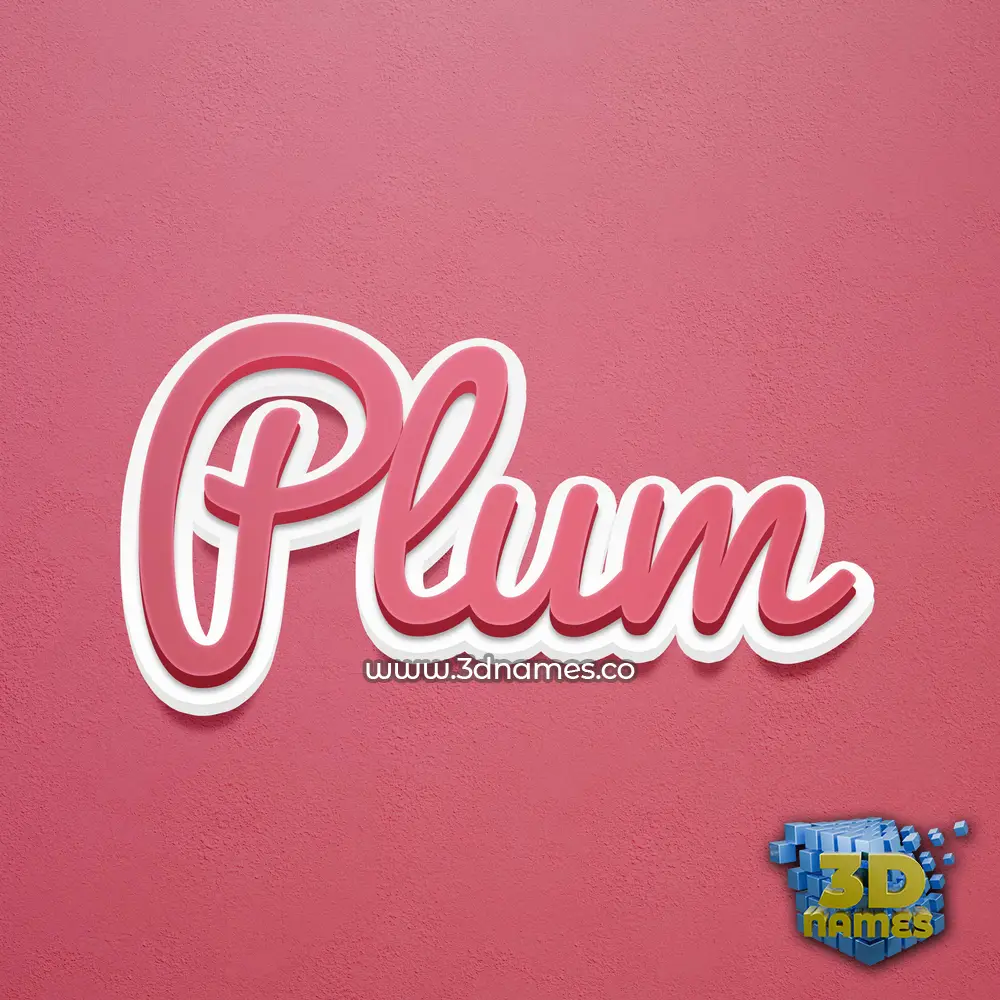 plum in Red Scribble style - 3D name wallpaper plum in Red Scribble style - 3D name wallpaper