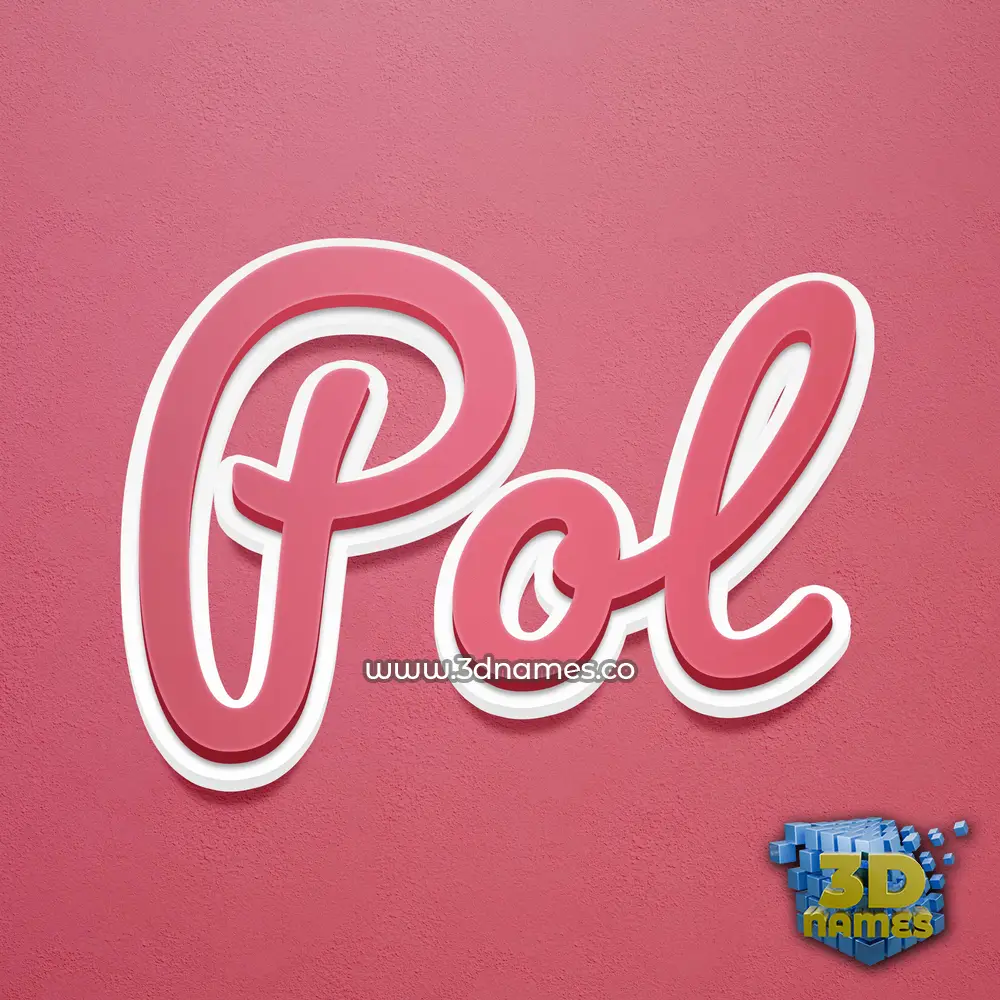 pol in Red Scribble style - 3D name wallpaper pol in Red Scribble style - 3D name wallpaper