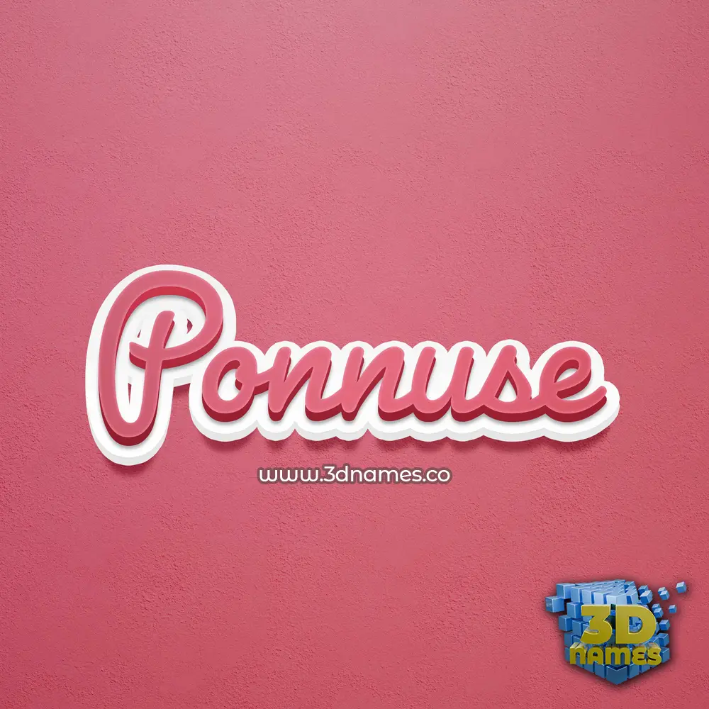 ponnuse in Red Scribble style - 3D name wallpaper ponnuse in Red Scribble style - 3D name wallpaper