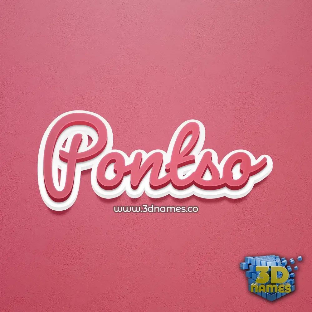 pontso in Red Scribble style - 3D name wallpaper pontso in Red Scribble style - 3D name wallpaper