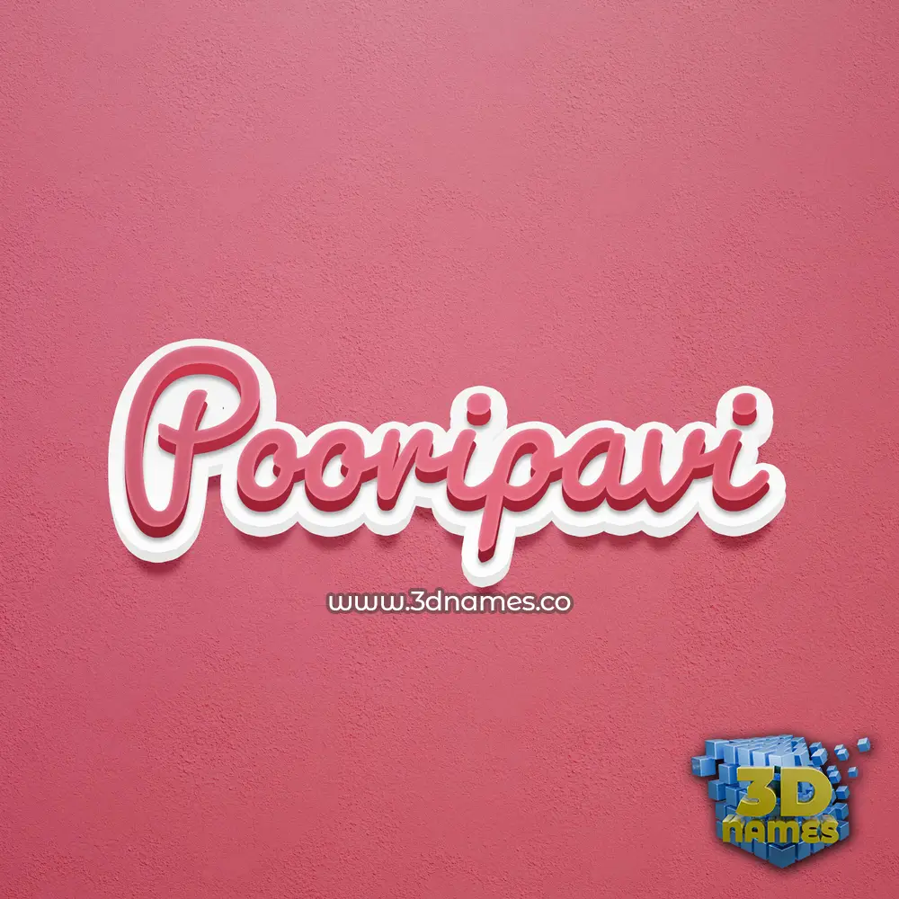 pooripavi in Red Scribble style - 3D name wallpaper pooripavi in Red Scribble style - 3D name wallpaper