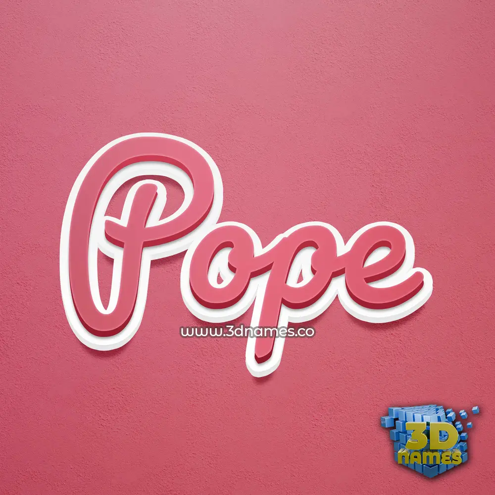 pope in Red Scribble style - 3D name wallpaper pope in Red Scribble style - 3D name wallpaper