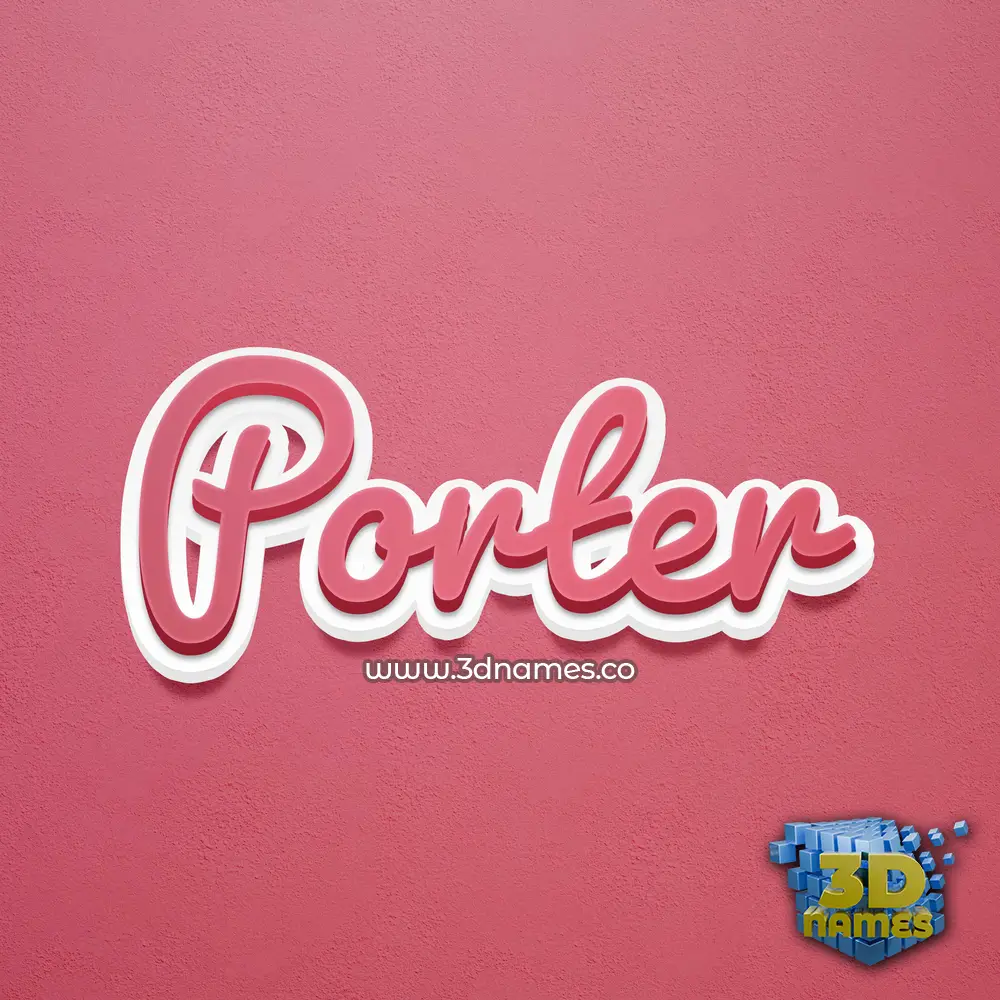 porter in Red Scribble style - 3D name wallpaper porter in Red Scribble style - 3D name wallpaper