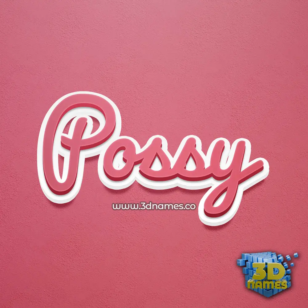 possy in Red Scribble style - 3D name wallpaper possy in Red Scribble style - 3D name wallpaper