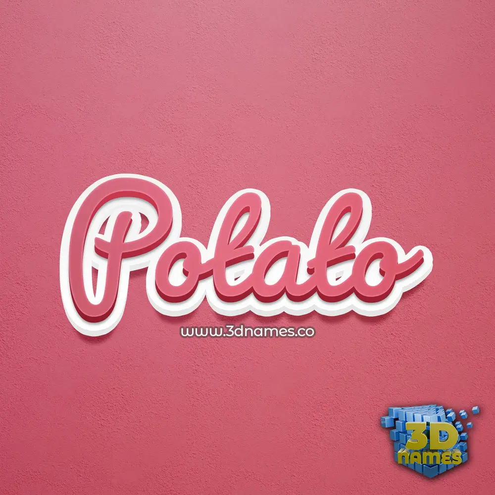 potato in Red Scribble style - 3D name wallpaper potato in Red Scribble style - 3D name wallpaper