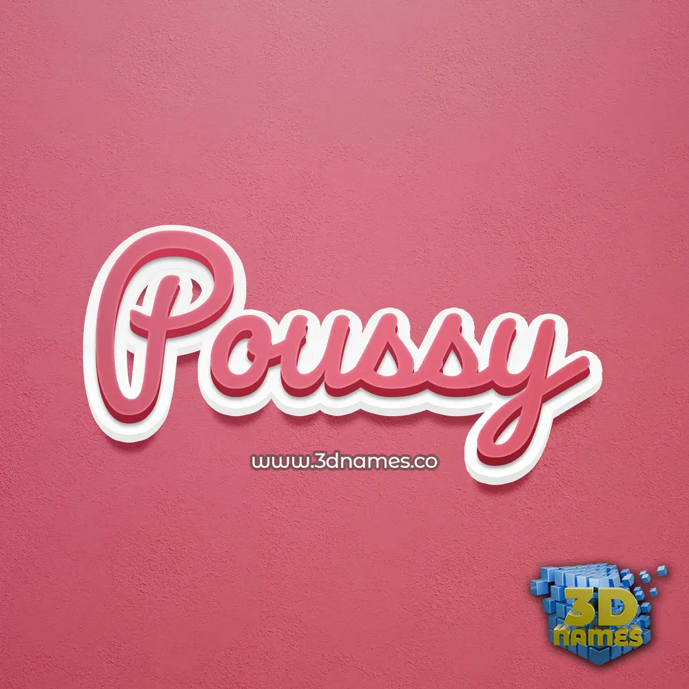 poussy in Red Scribble style - 3D name wallpaper poussy in Red Scribble style - 3D name wallpaper